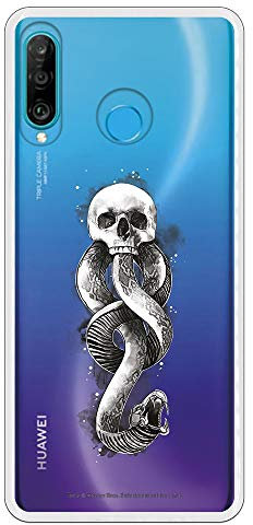 Personalaizer Schutzhülle für Huawei P30 Lite - Harry Potter Offizielle Handyhülle Frikis, Filme (Harry Potter Dark Mark mit transparentem Hintergrund)