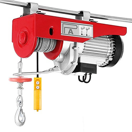 XUANYU 500W Seilwinde Elektrisch 230V Seilhebezug Seilzug Hebezug Elektrische Hebezeuge Tragkraft 100/200kg Hubhöhe 6/12m
