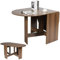 RELAX4LIFE Klapptisch Esstisch, Küchentisch Klappbar, Esszimmertisch 60 kg belastbar, Faltbarer Konsolentisch aus Holz, Kaffeetisch für 6 Personnen, Beistelltisch für Esszimmer & Küche & Büro, braun