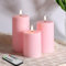 Eywamage Pink Flameless LED Pillar Candles with Remote, Flickering Battery Wax Candles Set of 3 Φ 3 H 4 5 6