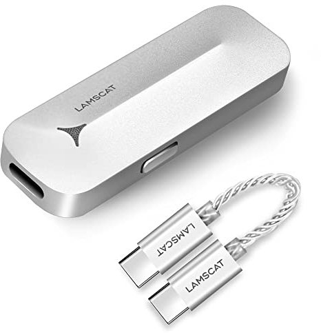 LAMSCAT Portable Headphone Amp, Balanced 2.5mm Output LC2100 Series, Mini HiFi DAC Chip CS43131, Support up to 384KHz/32bit (2.5mm)