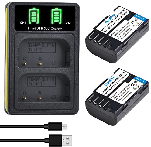 DuraPro 2X 2600mAh Batterie D-LI90 + Double Chargeur USB intégré à Del avec Port de Type C pour pour Pentax K-01, K-1, K-1 II, K-3, K-3 II, K-3 III, K-5, K-5 II, K-5 IIs, K-7, 645D,645Z