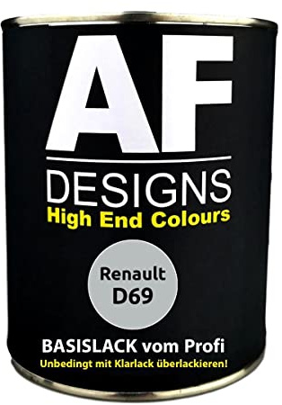 Peinture de voiture pour Renault D69 Gris Platine métallisé Prêt à pulvériser 1 l