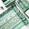 LdawyDE Washi Tape,12 Rollen Washi Klebeband Set 3m/Rolle Breite 1cm, 1,5cm, 2cm, 3cm Dekoratives Washi-Tape Masking Tape für Tagebuch, Heimwerken, Dekorieren, Schenken, Verpacken, Kalender (grün)
