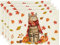 Artoid Mode Katze Kürbisse Ahornblätter Herbst Platzsets 4er Set, 30x45cm Urlaub Tischsets Waschbar Platzdeckchen Küche Party Deko