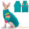 MHaustlie Kleiner Hundepullover, Warmer Hundesweater für kaltes Wetter, Strickwaren mit Rollkragen, Dicker Warmer Pullover, Hundesweater für Chihuahua, Bulldogge, Dackel, Mops, Yorkie (Blaugrün, XS)