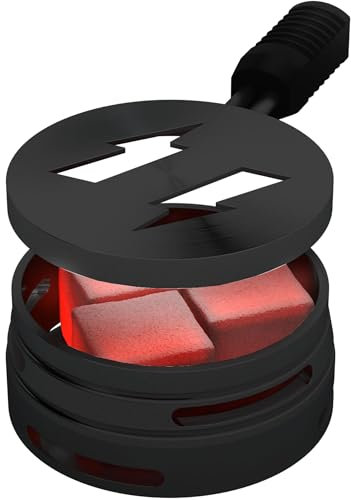 Smokebox HMD pour chicha naturel en noix de coco - Système de gestion de la chaleur du narguilé - Tête de narguilé pour une saveur parfaite de shisha narguilé