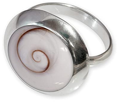 Fly Style Damen Ring aus 925 Silber - offener Ring mit Muschel oder Stein Inlays