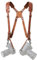 Padwa Lifestyle Tan Dual Camera Harness Strap for Two-Cameras - Dual Shoulder Full Grain Leather Harness,Multi Double Camera Gear for DSLR/SLR Strap,Double Camera Harness for Photographers