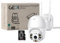 GeDi - Caméra Wi-Fi PTZ Dôme 1080p 4 LED IR et 4 LED Array Pour Vidéo Surveillance de Sécurité Extérieure Avec APP iCSee Détection de Mouvement Alarme PT-01 Avec Mémoire de 64 Go