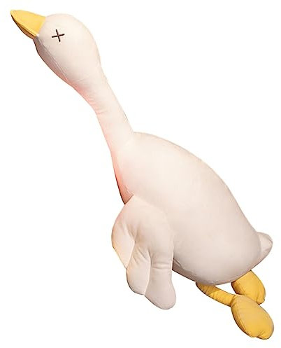 Warmhm große Gans Plüschpuppe hochstihl Hochwertige Verarbeitung ausgestopfte Tiere Plüschpuppe Spielzeug Babyspielzeug Babys Puppen Schwanenförmige Plüschpuppe Entenpuppe