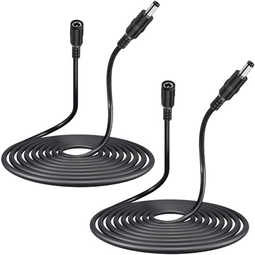 DR.WATCH Premium Quality 3/5 Meter DC Extension Lead Cable Tip Size 2.5mm*0.7mm, 3.5mm x 1.3mm - Enhance Connectivity and Extend Reach for Your DC-Powered Devices ([2Pcs] 3M-3.5mm x 1.3mm)