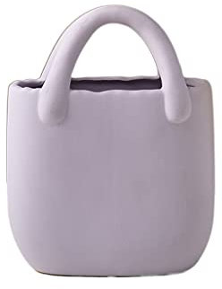 NEWNAN Lila Handtasche Vase Home Decor Keramik Blumentopf Tischplatte dekorative Blumenvase Wohnzimmer Dekoration modernistische Ornament Geschenk