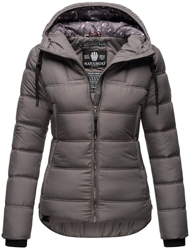 Navahoo Damen Winterjacke Steppjacke gesteppte Jacke mit Kapuze Renesmee XS-XXL