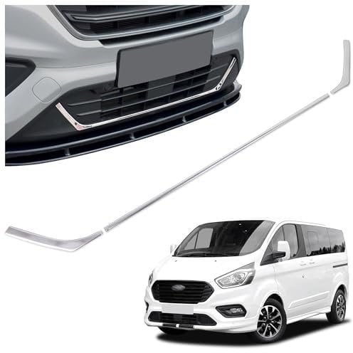 CHROMEMASTER | Kompatibel mit Ford Tourneo Custom 2018-2023 | Chromleisten Stoßstange Vorne, untere Zierblende der Frontschürze, Rostfreier Stahl Poliert | Attraktives Erscheinungsbild des Fahrzeugs