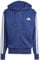 adidas Herren Essential Three Stripes Fleece Zipper Hoodie, Dark Blue/White, S