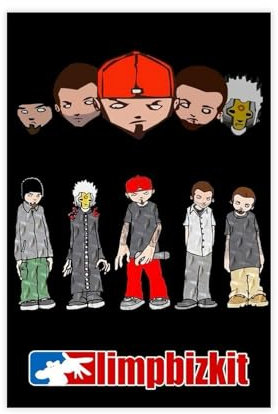 YVNESAQ Poster Limp Bizkit, Leinwandposter, Schlafzimmer-Dekor, Sportlandschaft, Büro, Raumdekoration, Geschenk, ungerahmt, 30 x 45 cm, 7 Stück