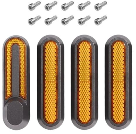 LQIOACU 4 Pcs Trottinette Roue Couverture Réflecteur Bande Accessoires Trotinette Electrique Caches Plastique Roue Avec Bande Réfléchissante Pour Xiaomi M365/Pro/Pro2/Essential 1S