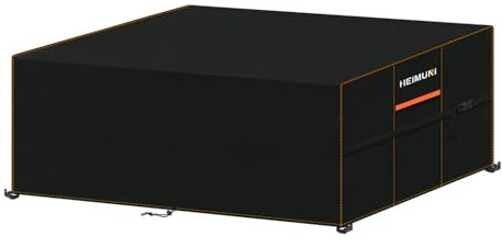 HEIMUNI Housse Table de Jardin, 180x90x80cm Housses de Meubles de Jardin Housse Canapé Jardin Exterieur Impermeable, Bache de Protection Exterieur Salon de Jardin pour Table, Chaise et Canapé