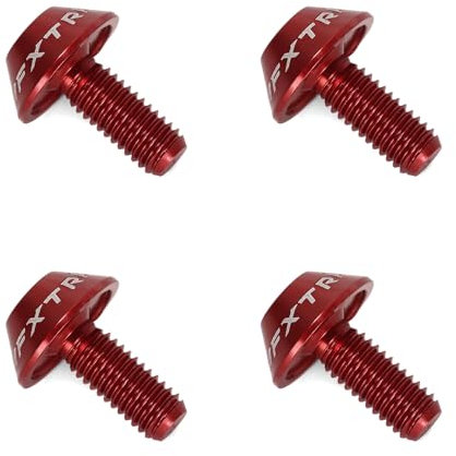 Ruimou 4Pcs M5x12mm Bolts Screw, Bicycle Water Bottle Cage Hex Bolts, for Bicycle Water Bottle Cage (Red)