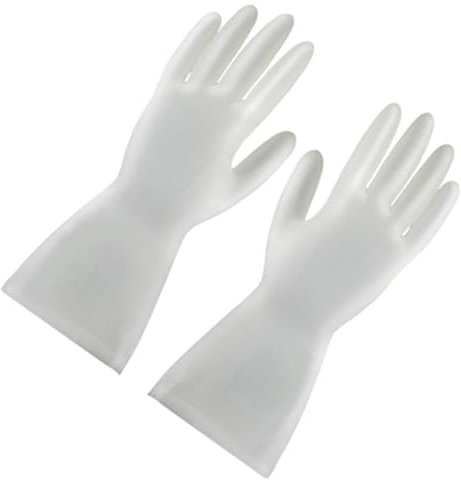 Jwthee Gants de nettoyage, 2 paires de gants de vaisselle de cuisine et de nettoyage ménager, gants de lavage de vaisselle réutilisables et antidérapants pour laver la vaisselle et les (L)