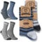 4 Paar Alpaka Socken Herren Damen Wintersocken warme Wollsocken 20940 (Blau Grau 39-42) WP