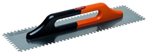 Frattone modello tedesco in acciaio inox saldato dentato 4 lati manico in legno a due mani