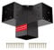 SOTECH Conector de esquina 90 x 90 mm (conector de 3 vías) de acero cuadrado galvanizado y recubierto de polvo negro para una máxima protección contra la corrosión