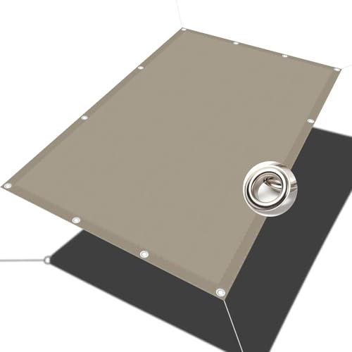 Sonnensegel Windschutz Rechteckig 1.7 x 5 m 98% UV Schutz Reißfest Wetterfest Sonnenschutzsegel Regenschutz Balkon Seitenmarkise für Balkon Terrasse Garten, Taupe