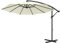 Froadp Ampelschirme mit Kurbel Alu Sonnenschirme Höhenverstellbar Balkonschirm UV40+ Sonnenschutz Windfest Gartenschrime Wasserdichte Marktschirm für Patio Terrase (Ø350cm, Beige)