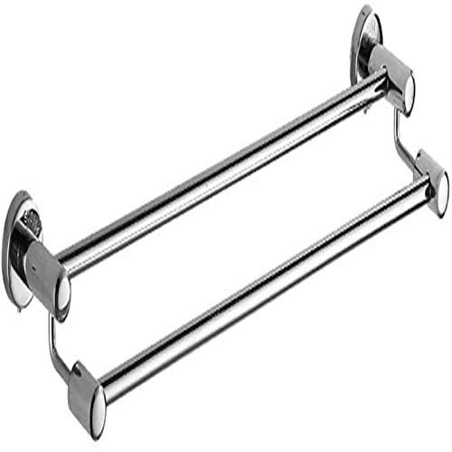 YHJZSM Porte-Serviettes en Acier Inoxydable de 60 cm, Porte-Serviettes de Salle de Bain à Double Couche, Support Mural, Porte-Serviettes en Chrome Poli