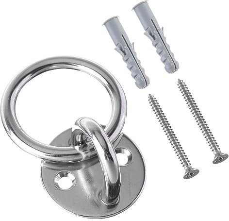 HEMOTON 1 Satz Yoga Feste Platte Klammern Fitnessstudio Antenne Schlingentrainer Halterung Hängend Festes Gadget Wandhalterung Suspension Deckenanker Festplatte Silber