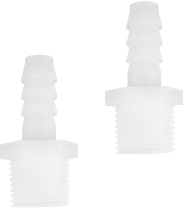 Qrity 2 Pezzi Connettore Tubo Acquario, 10mm OD Barb x G1/2 Maschio, Adattatore Connettore per Tubo, Raccordi Riduttori in Plastica