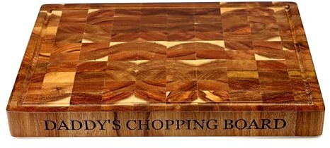 Large Personalised Acacia Wood Chopping Board 40cm x 30cm x 4cm