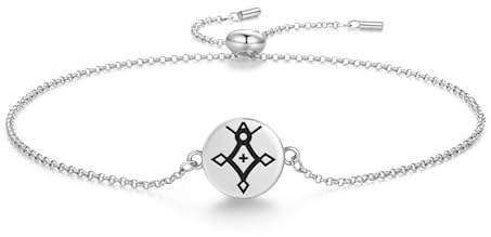 Islam-Kreuz von Agadez, 925er-Sterlingsilber, verstellbares Gliederarmband für Damen, feiner Schmuck, Totem-Symbol, spirituelles Siegel
