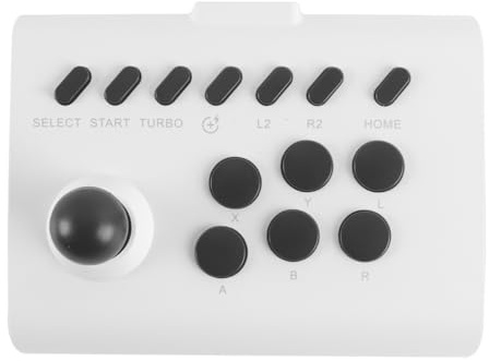 SYLEN Switch Game Controller, PC Arcade Game Stick Controller per Switch PS 4/3 Ultimate PC/Android/IOS Cellulare, Bianco e Nero