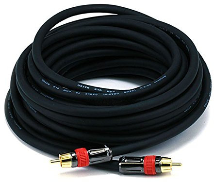 Monoprice 102683 Cable de audio coaxial digital RG6 RCA CL2 de 25 pies