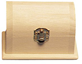 Rayher 62293000 Holz Truhe FSC Mix Credit, 10,5x6,5cm