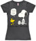 Logoshirt® Peanuts I Snoopy und Woodstock I Chicks Are Confusing I T-Shirt Print I Damen I kurzärmlig I dunkelgrau I Lizenziertes Originaldesign I Größe S