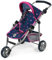 Bayer Chic 2000 - 61272 - Puppenbuggy Lola, Jogging-Buggy, Puppenjogger, Puppenwagen, Stars Navy-pink, 70 x 33 x 62 cm