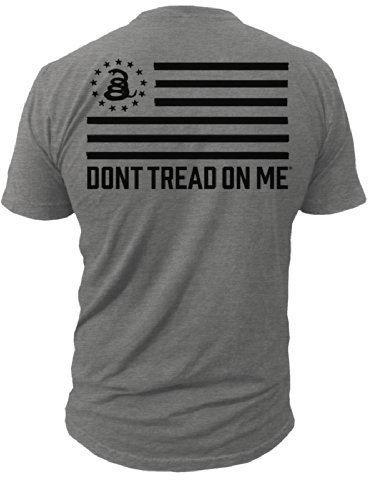 Don't Tread On Me® - Combat - Herren Tactical 50/50 T-Shirt DTOM® Bekleidung, Dunkelgrau meliert, XL