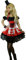Yummy Bee - Alice im Wunderland Karneval Fasching Königin der Herzen Kostüm + Hut Damen Größe 34-50 (Damen:48-50)