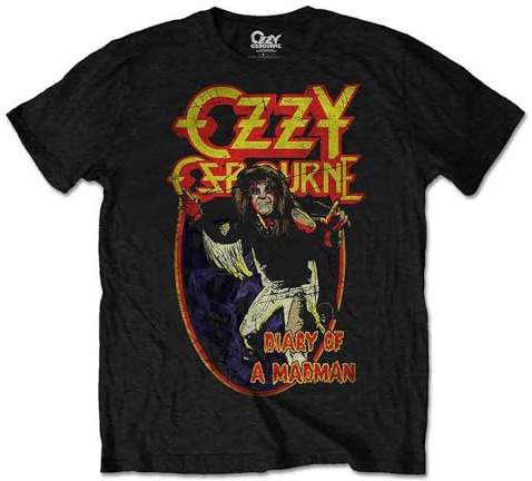 Men's Ozzy Osbourne Diary of A Mad Man T-Shirt Medium Black