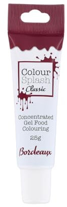 Colour Splash Food Colouring Highly Concentrated Gel Squeezy Tube, Edible Ingredients, Easy to Use, Transform Plain Cakes Into Bright, Eye-Catching Creations, Bordeaux, 25 g
