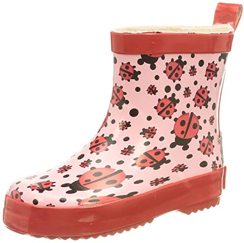 Playshoes Stivali In Gomma A Semialbero, Stivali In Gomma A Semialbero Unisex - Bambini e ragazzi, Coccinella, 21 EU