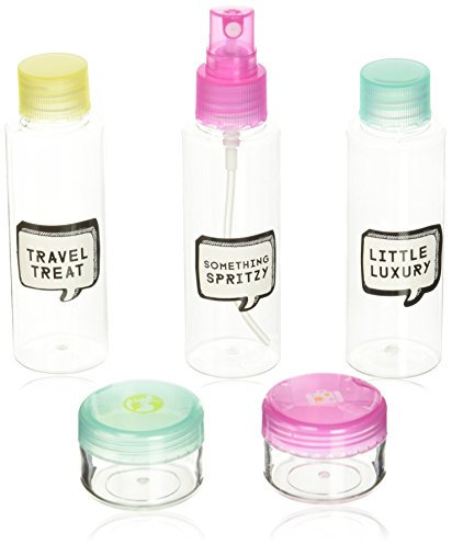 NPW Hand Luggage Liquids Bottles - Clear Plastic Travel Bottles Kit