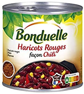 Bonduelle Haricots rouges façon Chili, finement épicés - La boîte de 400g