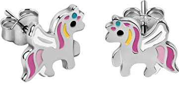 Bluespirit Orecchini da bimba, Collezione B-BABY, in argento 925 rodiato, smalto,Idee regalo - P.25D301001600