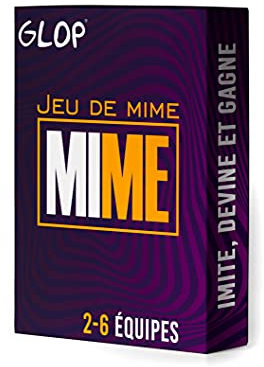 Glop Mime - Jeu de Mime - Jeux de Société - Jeux de Société Adulte Pour Apéro & Soirées - Jeu de Famille et Enfants + 8 Ans - Jeux de Plateau - Jeu de Carte - Jeux de Société Enfant - Cadeau