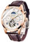 Gute Herren Uhren Mechanical Wrist Watch,wasserdichte Chronograph Männer Business Military Sport Armbanduhr mit Leder Armband,Elegant Geschenk für männer